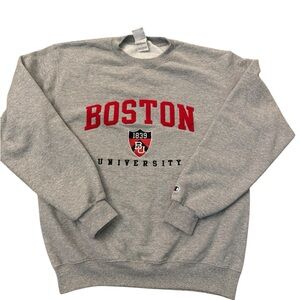 Champion Gray Boston University Crewneck Sweatshirt. Size M